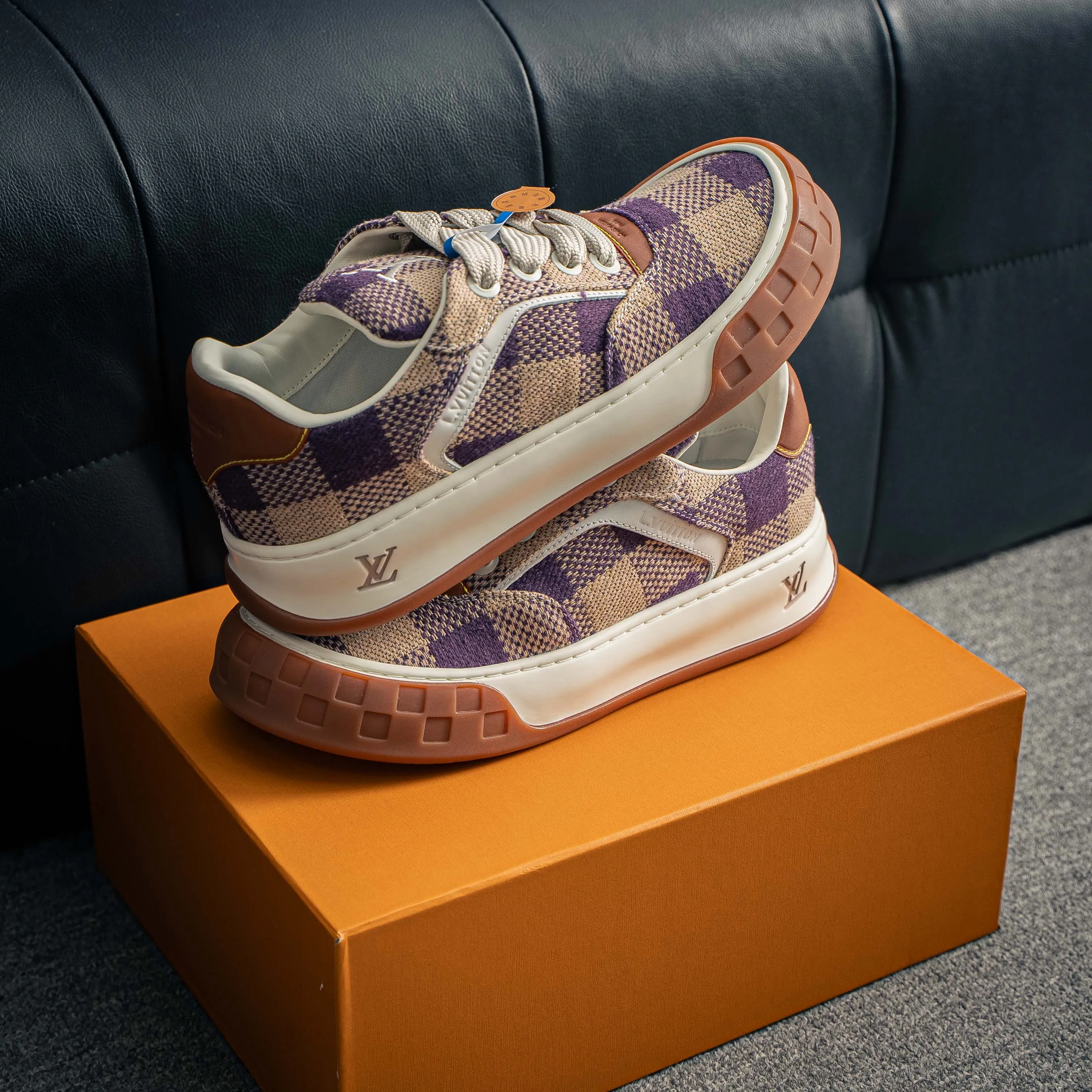 LV tilted ， Shoes，Sneakers， Shoes，Skate Shoes~~ Sneakers， LV Shoes ， Cushioning TPU Vuitton ，